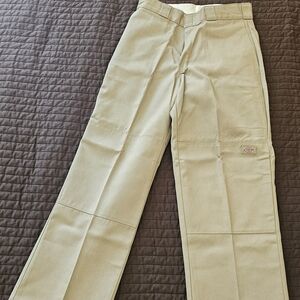 Vtg Dickies 85283 Double Knee Work Pants - Made in Mexico - Khaki 30x30